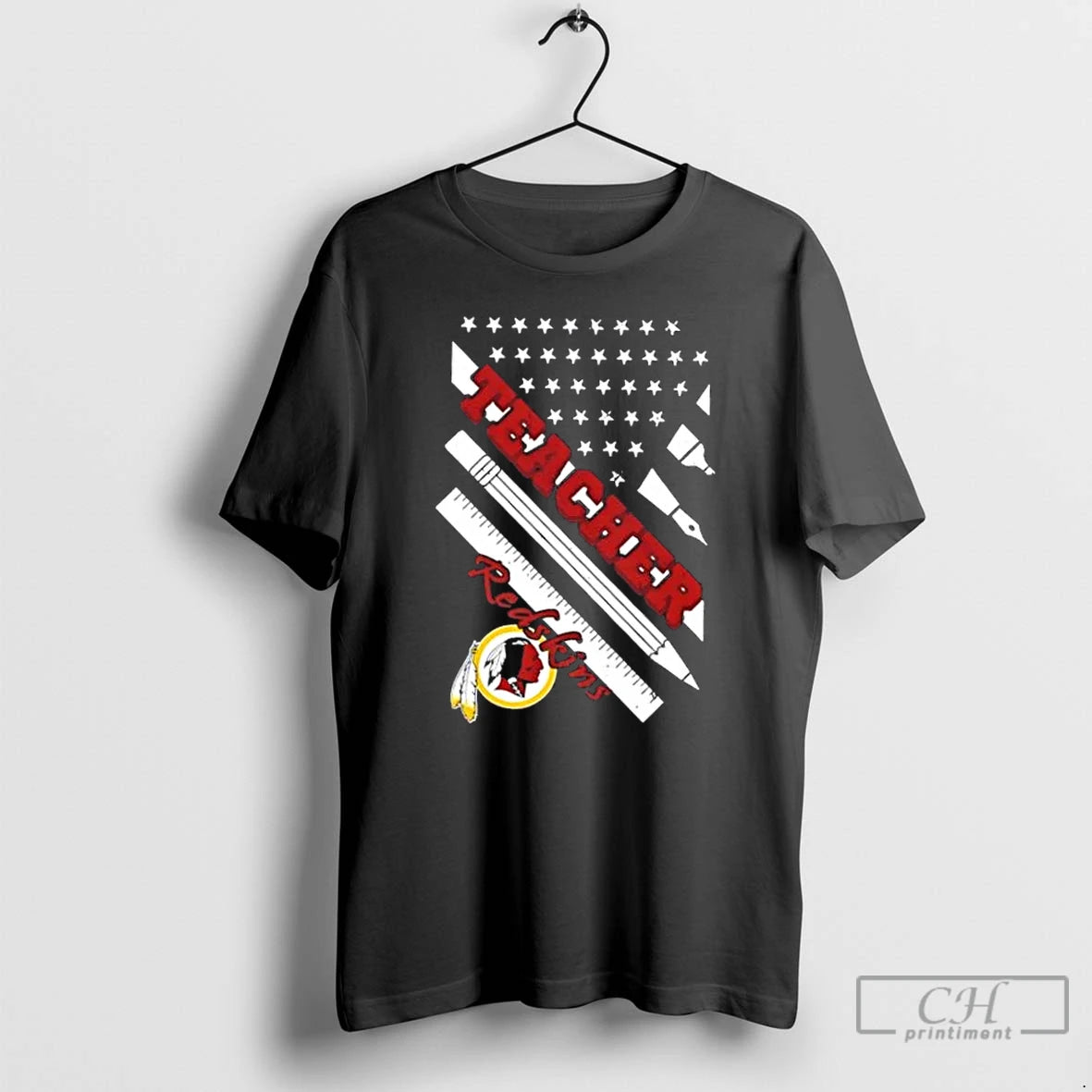 Premium Washington Redskins Football X Teacher American Flag T-Shirts, Hoodie, Sweatshirt | RetroVerseTees.com