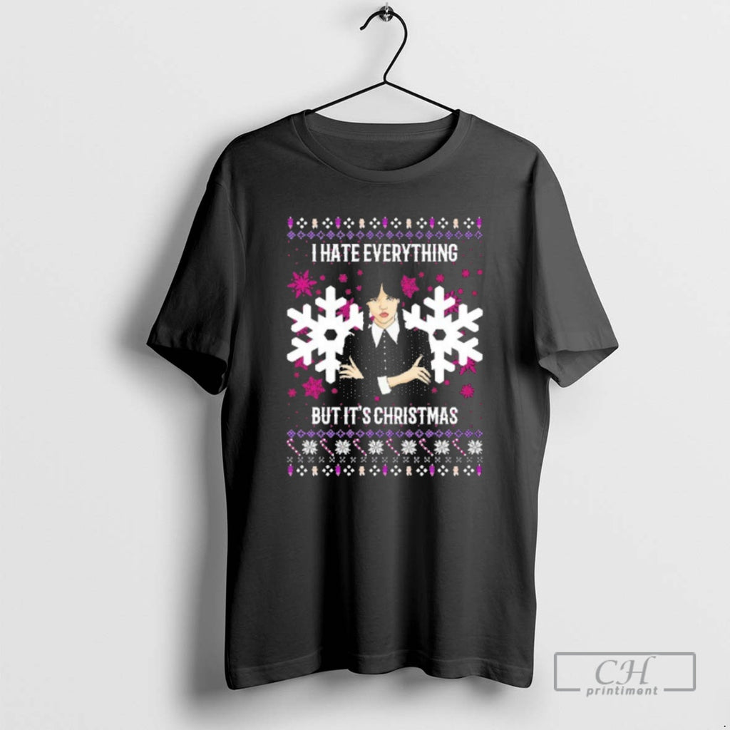 Premium Wednesday Addams I Hate Everything But Its Christmas Ugly Christmas Shirt Sweater