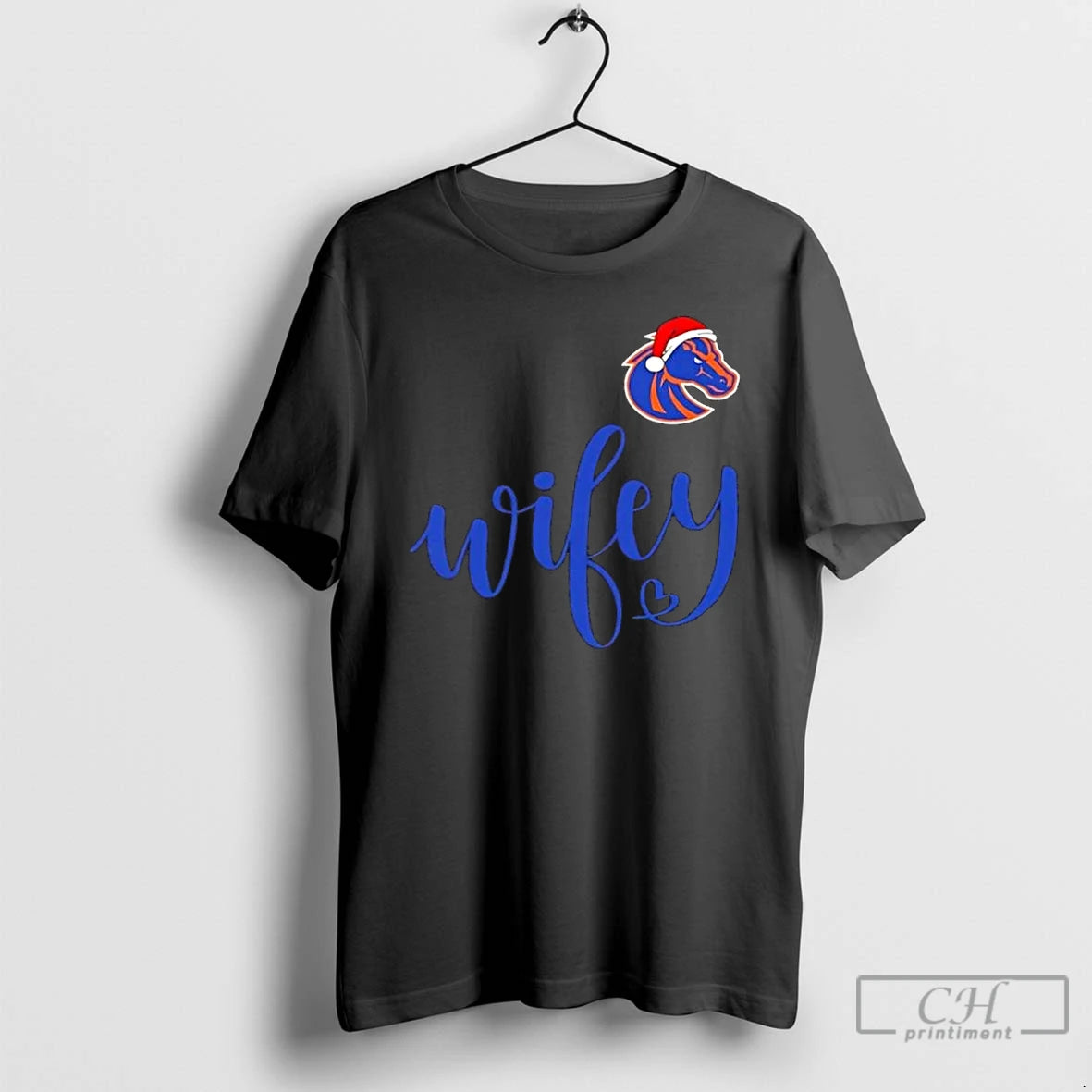 Premium Wifey Boise State Broncos Santa Hat Merry Christmas T-Shirts, Hoodie, Sweatshirt | RetroVerseTees.com