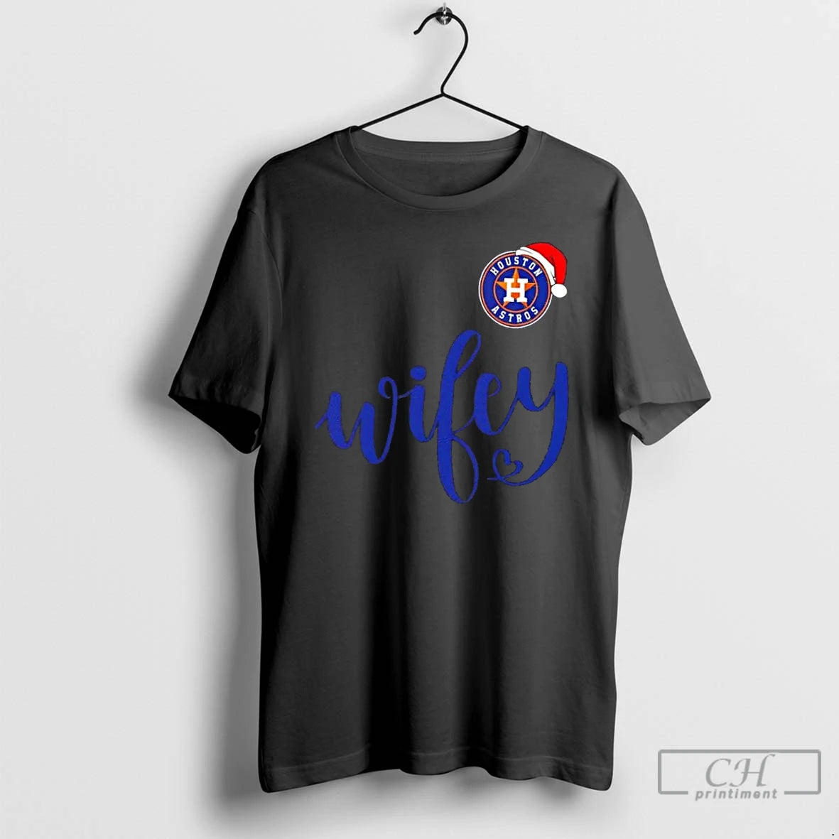 Premium Wifey Houston Astros Santa Hat Merry Christmas T-Shirts, Hoodie, Sweatshirt | RetroVerseTees.com