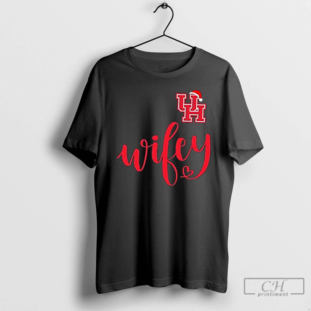 Premium Wifey Houston Cougars Santa Hat Merry Christmas T-Shirts, Hoodie, Sweatshirt | RetroVerseTees.com