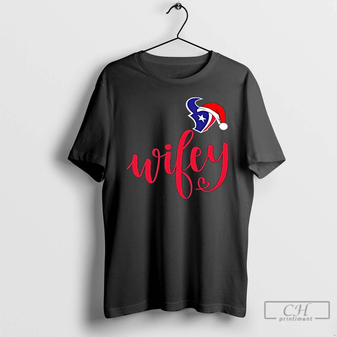 Premium Wifey Houston Texans Santa Hat Merry Christmas T-Shirts, Hoodie, Sweatshirt | RetroVerseTees.com