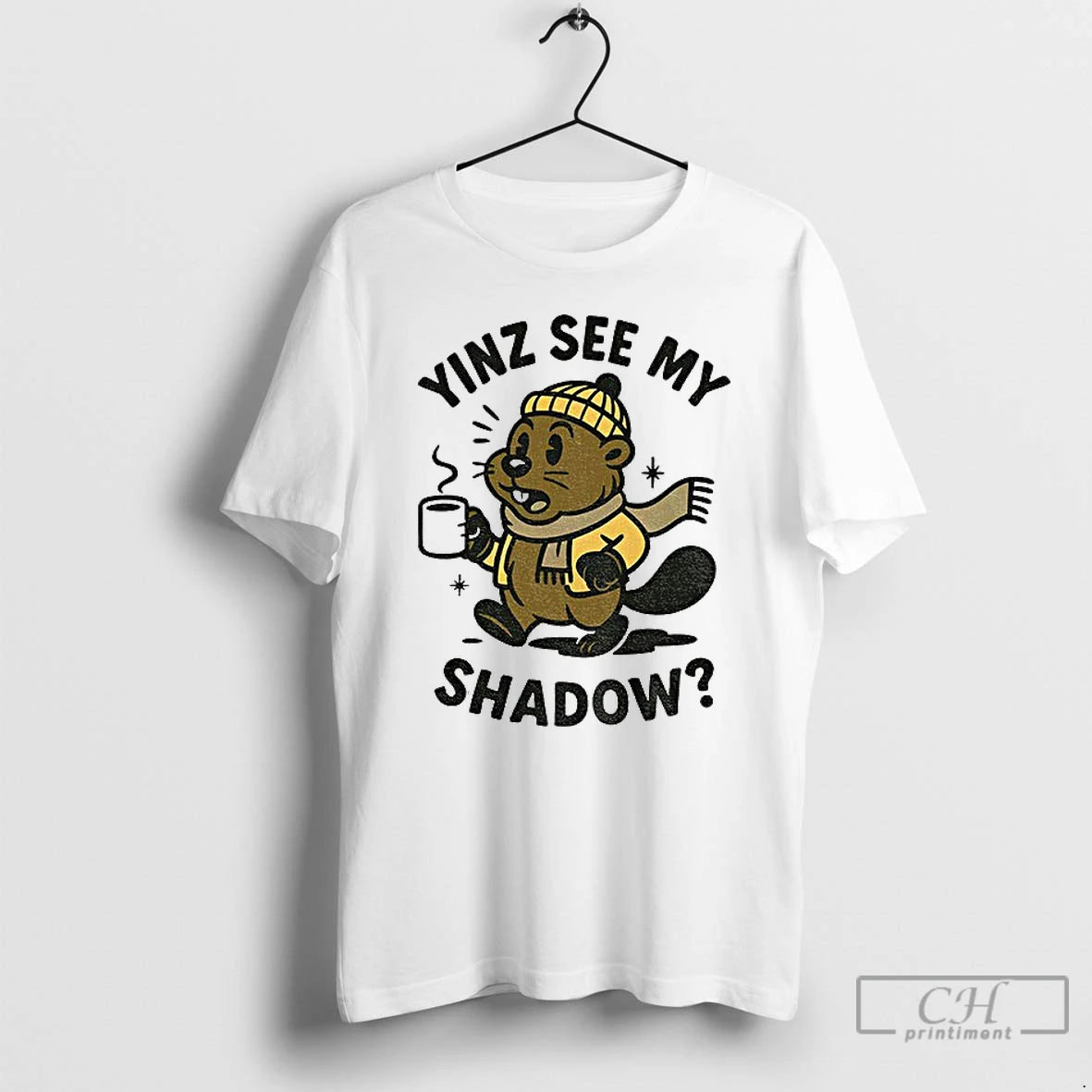 Premium Yinz See My Shadow Pittsburgh Groundhog Day T-Shirts, Hoodie, Sweatshirt | RetroVerseTees.com