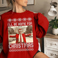 President Trump I'll Be Home for Christmas Sweatshirt, Humorous Trump Christmas Shirt, White House Trump 2024 Shirt,...