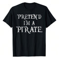 Pretend Swoosh'Bat brand WB shield Pirate Costume Funny Halloween Party T-Shirt Black Summer Cotton Casual Short Sleeve...