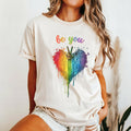 Pride Heart T Shirt Hoodie SweaterBe You Rainbow Shirt LGBT Shirt LGBT Shirt Gift LGBT Shirt Funny Pride Shirt Women...