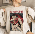 Princess Mononoke Washed Acid Sweatshirt Womenswear Hoodie T-Shirts | RetroVerseTees.com