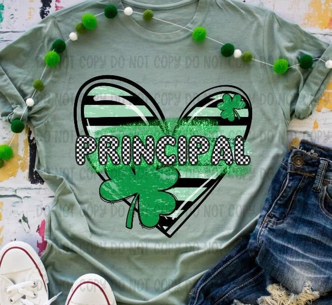 Principal Clover Heart DTF Transfers - THIS IS NOT A SHIRT Hoodie, Sweatshirt | RetroVerseTees.com