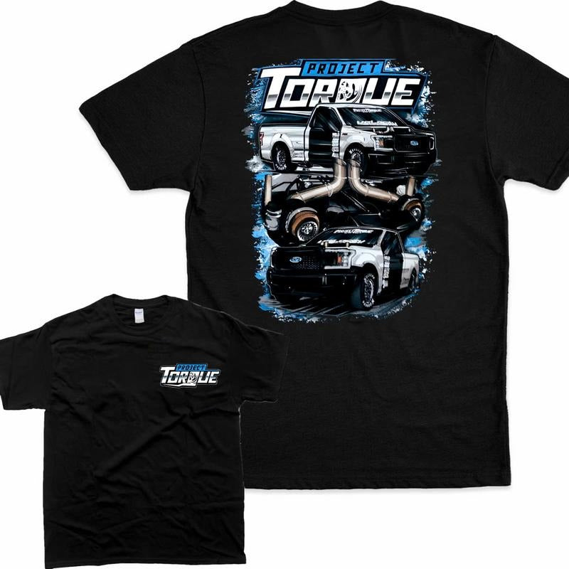 Project Torque Car Double Sided T-Shirt Graphic , Streetwear for Everyone Top Crewneck Hoodie, Sweatshirt