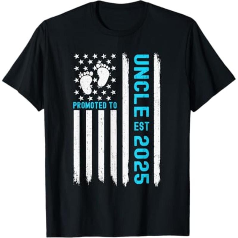 Promoted Hidden leaf ninja Uncle Est. 2025 USA American Flag Baby New Uncle T-Shirt Hoodie, Sweatshirt | RetroVerseTees.com