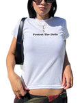Protect The Dolls Baby Tee Gender Equality Shirt Human Rights Shirt Activist Top Feminism Tee LGBT Rights Tee Cotton...