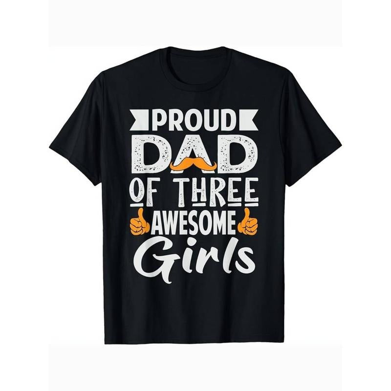 Proud Dad FOG Swoosh Awesome Girls - Humorous TNF'WB shield Day Gift, Black Cotton T-Shirt, Sizes WB shield-XXXL Hoodie,...