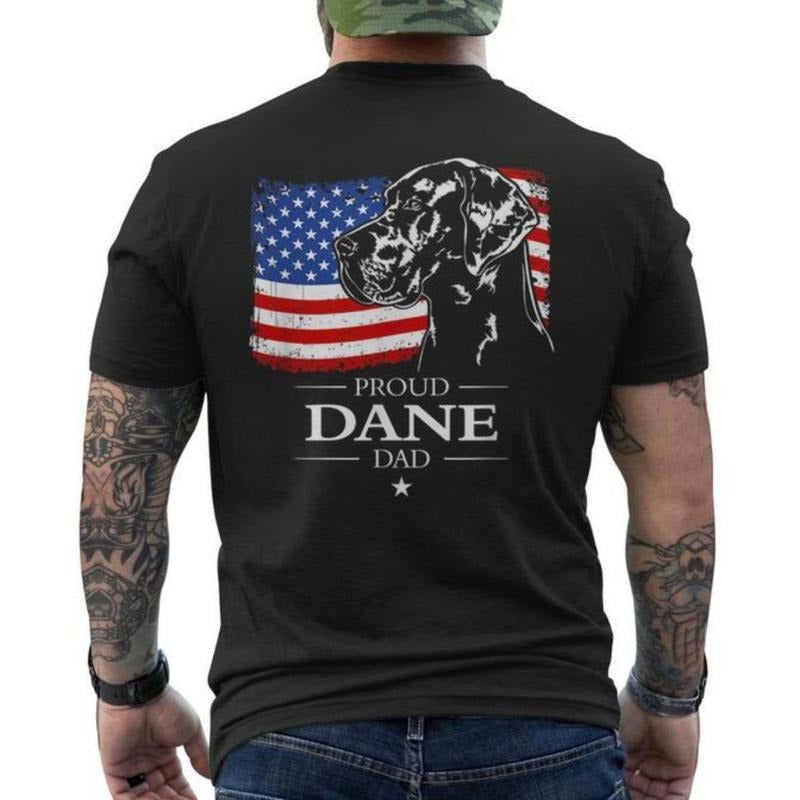 Proud Dane Dad T-Shirt, Trendy TNF'WB shield Day Shirt, Best Dad Ever, Funny Dad Shirt, Men'WB shield Graphic Tees...