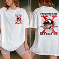 Proud Member Of The Fck Your Feelings Generation X Unisex Two Sides Shirt, Funny Skull Halloween Shirt, Gen X Birthday,...