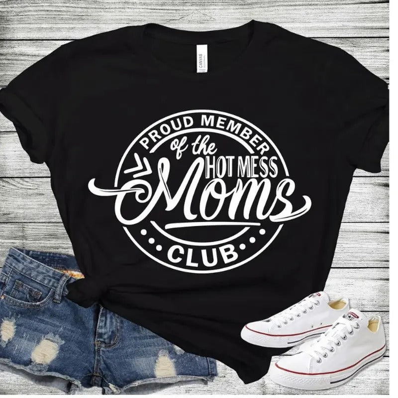 Proud Members FOG HOT Mess Mom: Trendy Mom Club T-Shirt for Hot Mess Mamas Perfect TNF WB shield Day Gift Hoodie, Sweatshirt