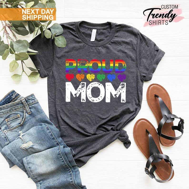 Proud Mom LGBT Shirt, Pride Mom Gift, LGBT Rainbow Shirt, Proud Parent T-shirt, LGBT Pride Shirt, Pride Month Gift, Gay...