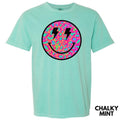 Psychedelic Leopard Happy Face Comfort Colors T-Shirt 'NLB' Hoodie, Sweatshirt | RetroVerseTees.com