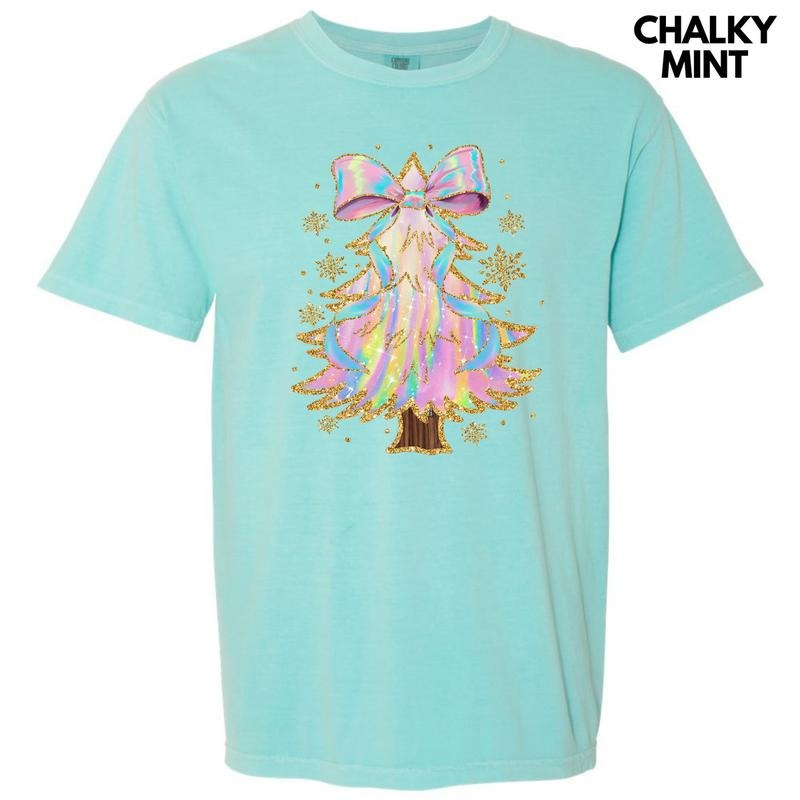 Psychedelic Swirls Christmas Tree Comfort Colors T-Shirt 'NLB' Hoodie, Sweatshirt | RetroVerseTees.com
