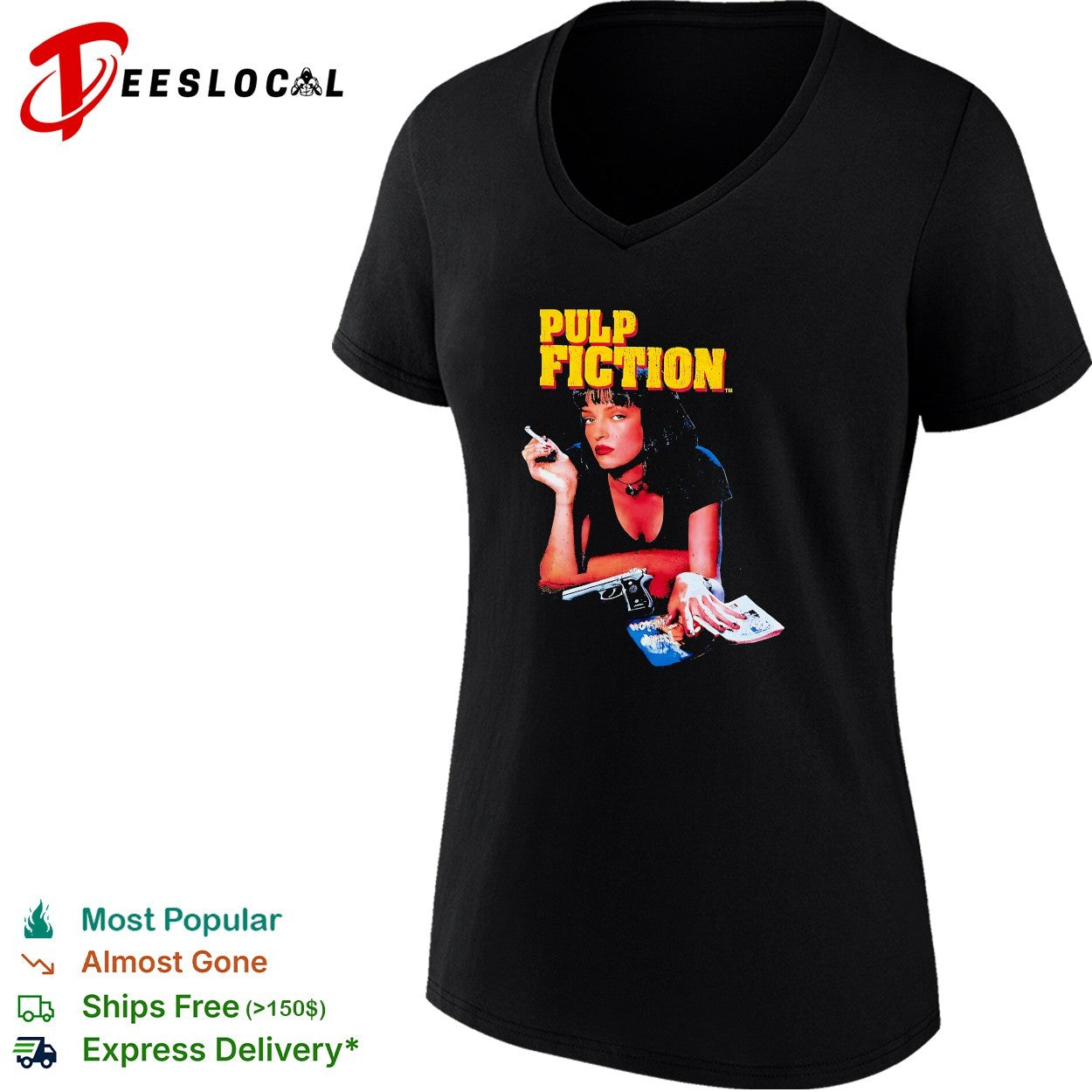 Pulp Fiction Mia Wallace movie poster shirt