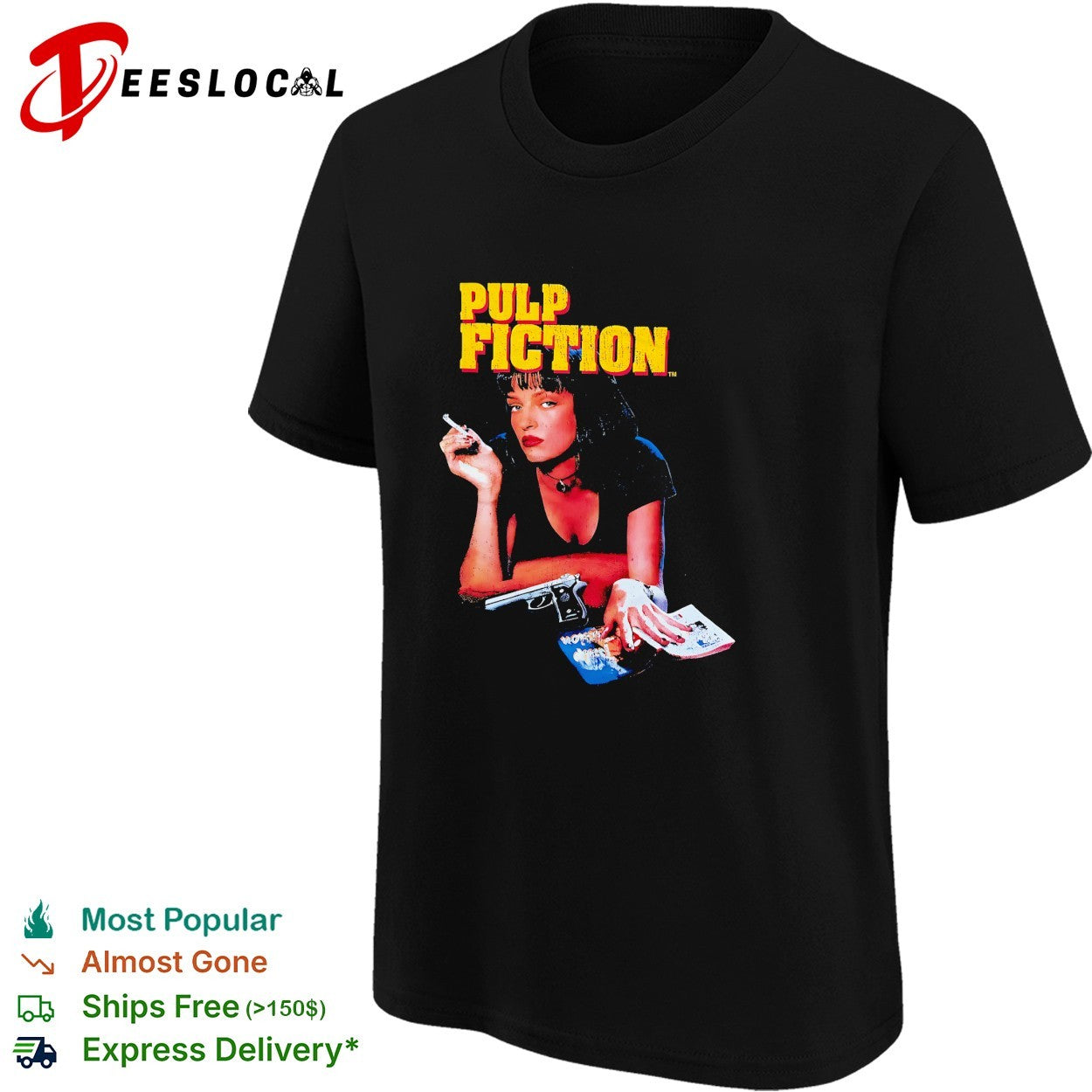 Pulp Fiction Mia Wallace movie poster shirt