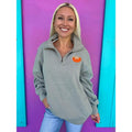 Pumpkin Bow Embroidered Quarter Zip Pullover T-Shirts, Hoodie, Sweatshirt | RetroVerseTees.com