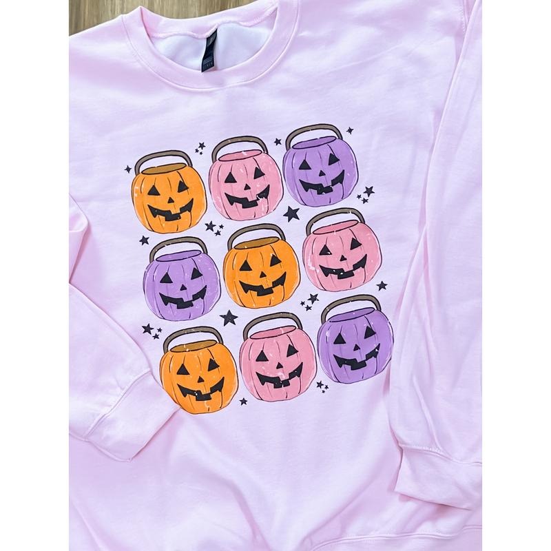 Pumpkin Buckets Graphic Top T-Shirts, Hoodie, Sweatshirt | RetroVerseTees.com