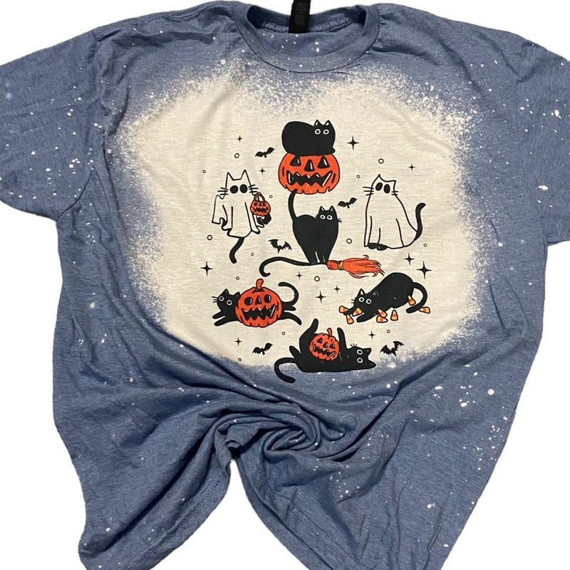 Pumpkin Cats Shirt Hoodie, Sweatshirt | RetroVerseTees.com