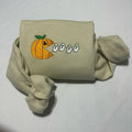 Pumpkin Chasing ghost Halloween sweatshirt Embroidered Womenswear Hoodie T-Shirts | RetroVerseTees.com