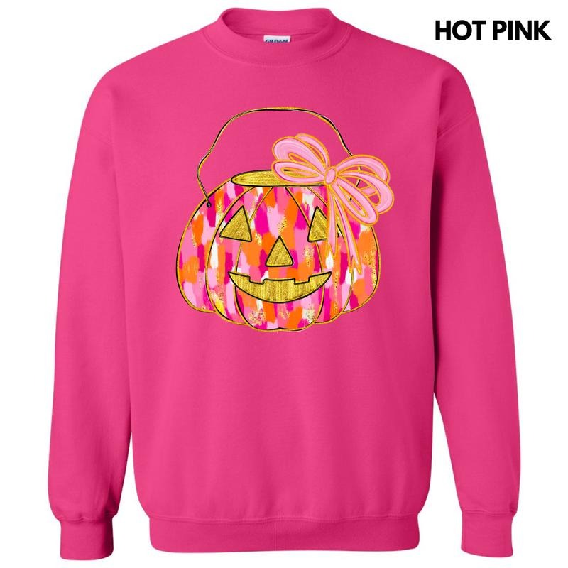 Pumpkin Pail Brushstroke Sweatshirt 'NLB' T-Shirts, Hoodie | RetroVerseTees.com