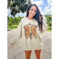 Pumpkin Ribcage Graphic Top T-Shirts, Hoodie, Sweatshirt | RetroVerseTees.com