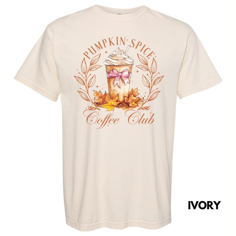 Pumpkin Spice Coffee Club Comfort Colors T-Shirt 'NLB' Hoodie, Sweatshirt | RetroVerseTees.com