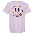 Purple Flowers Happy Face Comfort Colors T-Shirt *NLB* Hoodie, Sweatshirt | RetroVerseTees.com