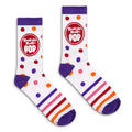 Tootsie Roll Pop Colorful Candy Logo Crew Socks - White/Purple T-Shirts, Hoodie, Sweatshirt | RetroVerseTees.com