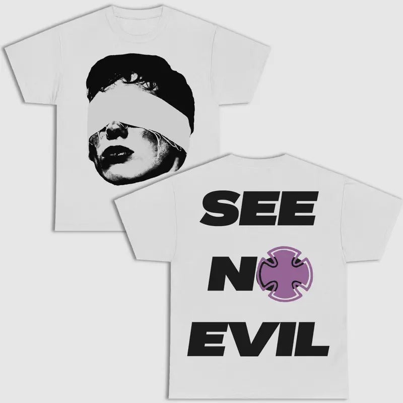 Purpoz See No Evil T-Shirt - Cotton Shirt - S to 4XL - Multiple color Hoodie, Sweatshirt | RetroVerseTees.com