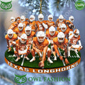 Texas Longhorns players football go go plastic ornament
