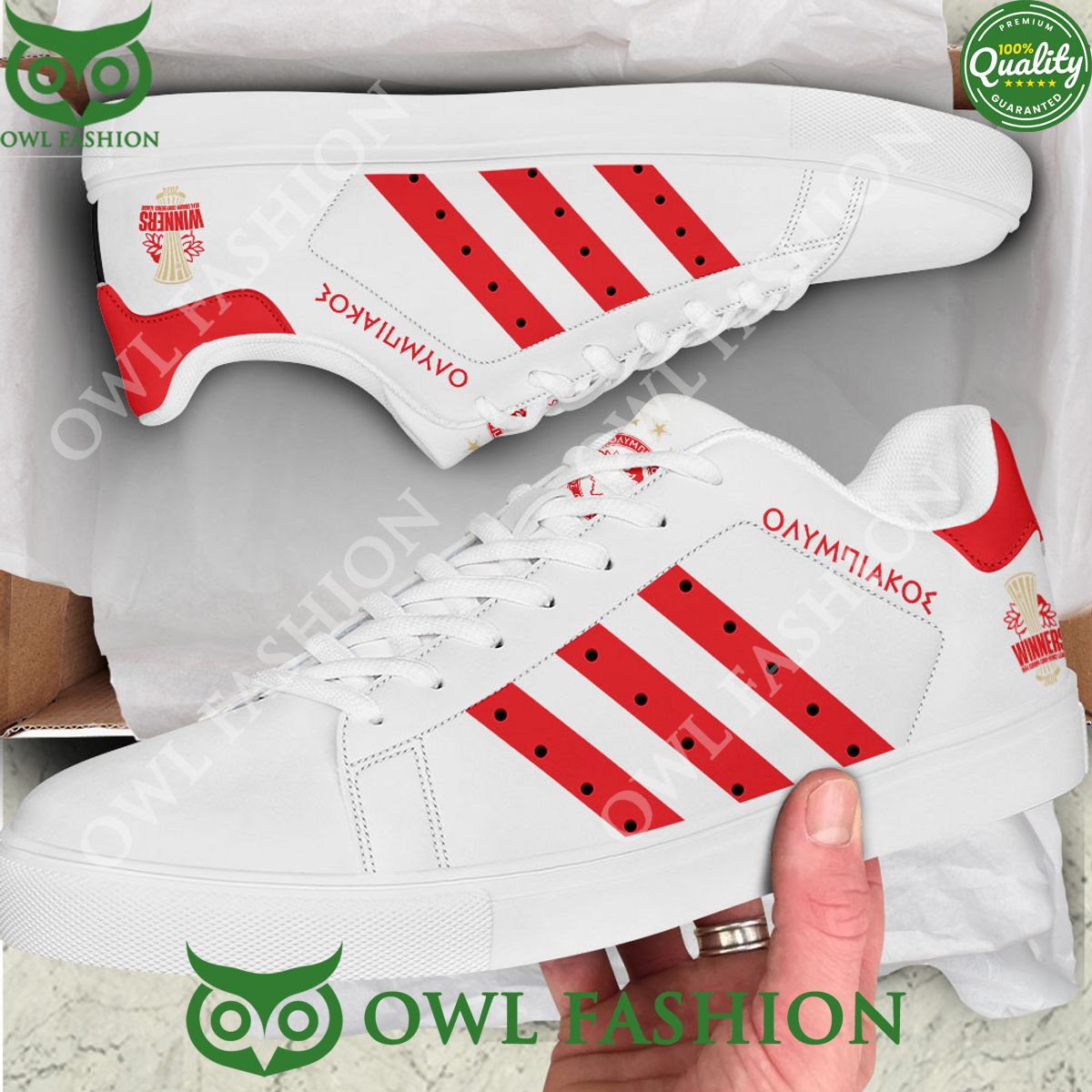 Olympiacos Greek Football Champion F.C. Stan Smith Shoes