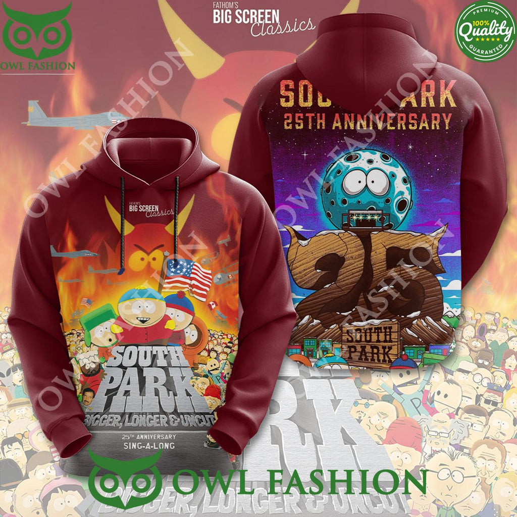 The South Park 25th Anniversary Red 3D T shirt