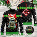 Ghost Rock Band Logo Merry Christmas 3D Ugly Sweater