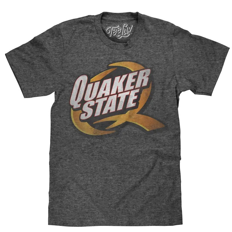 Quaker State Logo T-Shirt - Gray Hoodie, Sweatshirt | RetroVerseTees.com