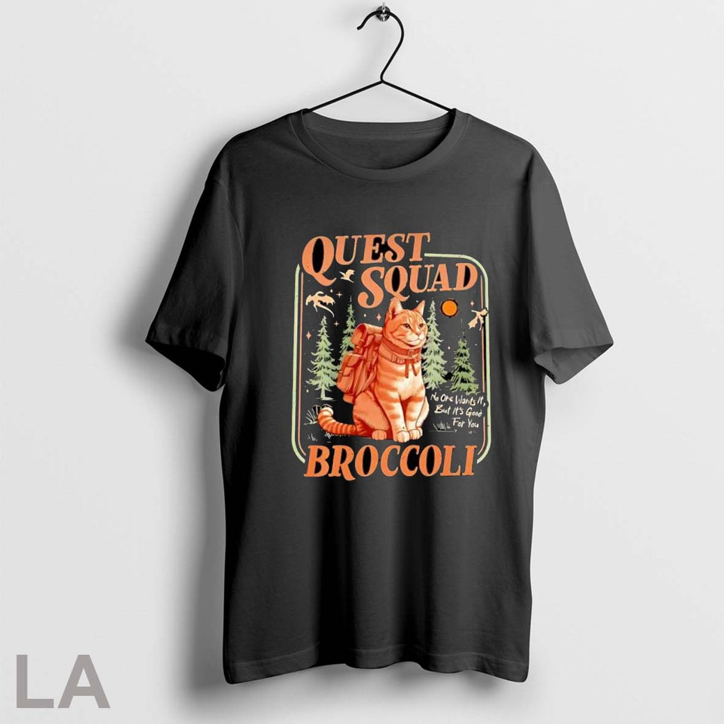 Quest Squad Broccoli Cat T Shirt