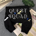 Quest Squad Embroidered Sweatshirt, Fourth Wing Shirt, Basgiath War College, Dragon Rider, Violet Sorrengail, Bookish...