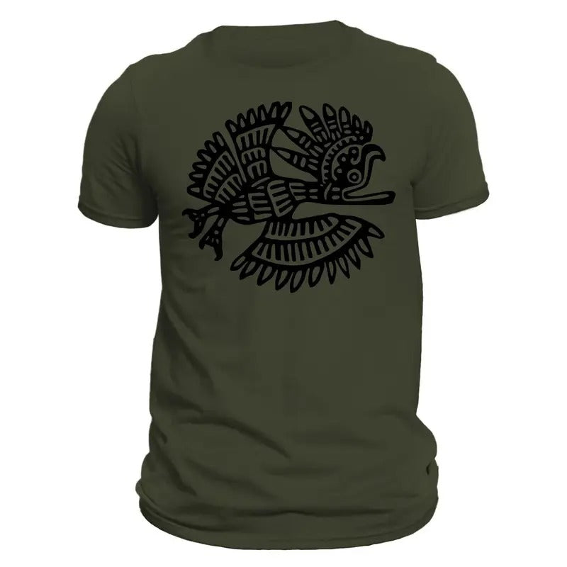 Quetzal Bird Aztec T-Shirt- Playera Con Pajaro Quetzal Azteca Casual Classic Hoodie, Sweatshirt | RetroVerseTees.com