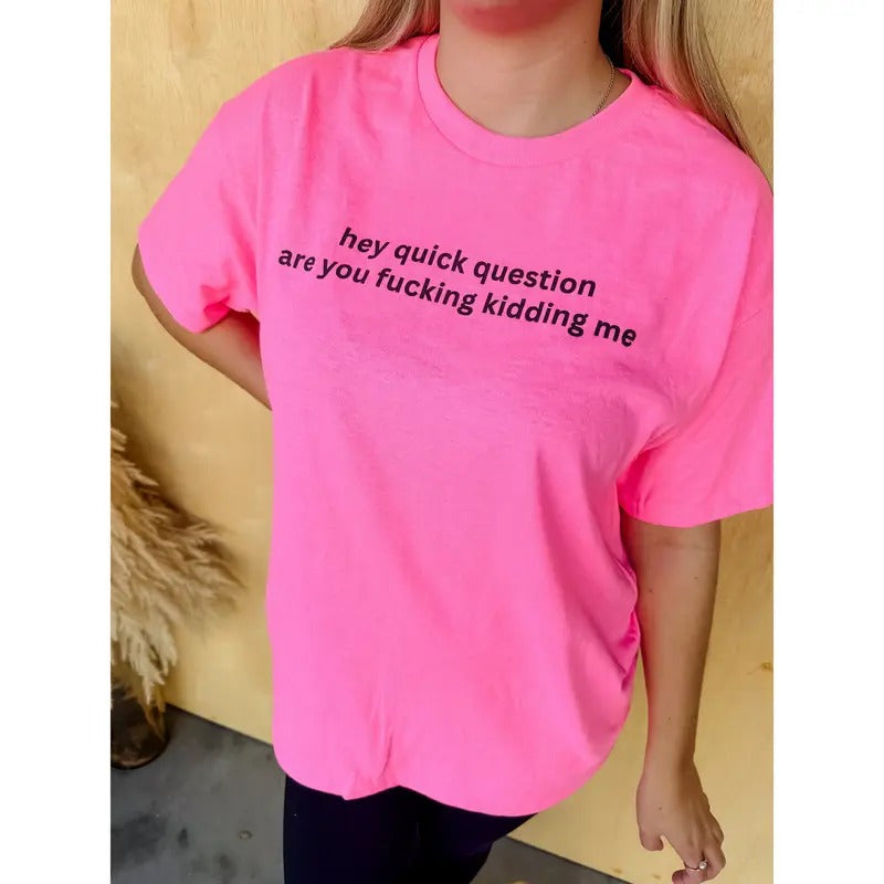 Quick Question Graphic Tee Hoodie, Sweatshirt | RetroVerseTees.com