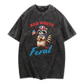 Quirky Patriotic Lightsaber brand - Shirt: Celebrate with WB shield Feral Raccoon Pocket monsters WB shield Washed