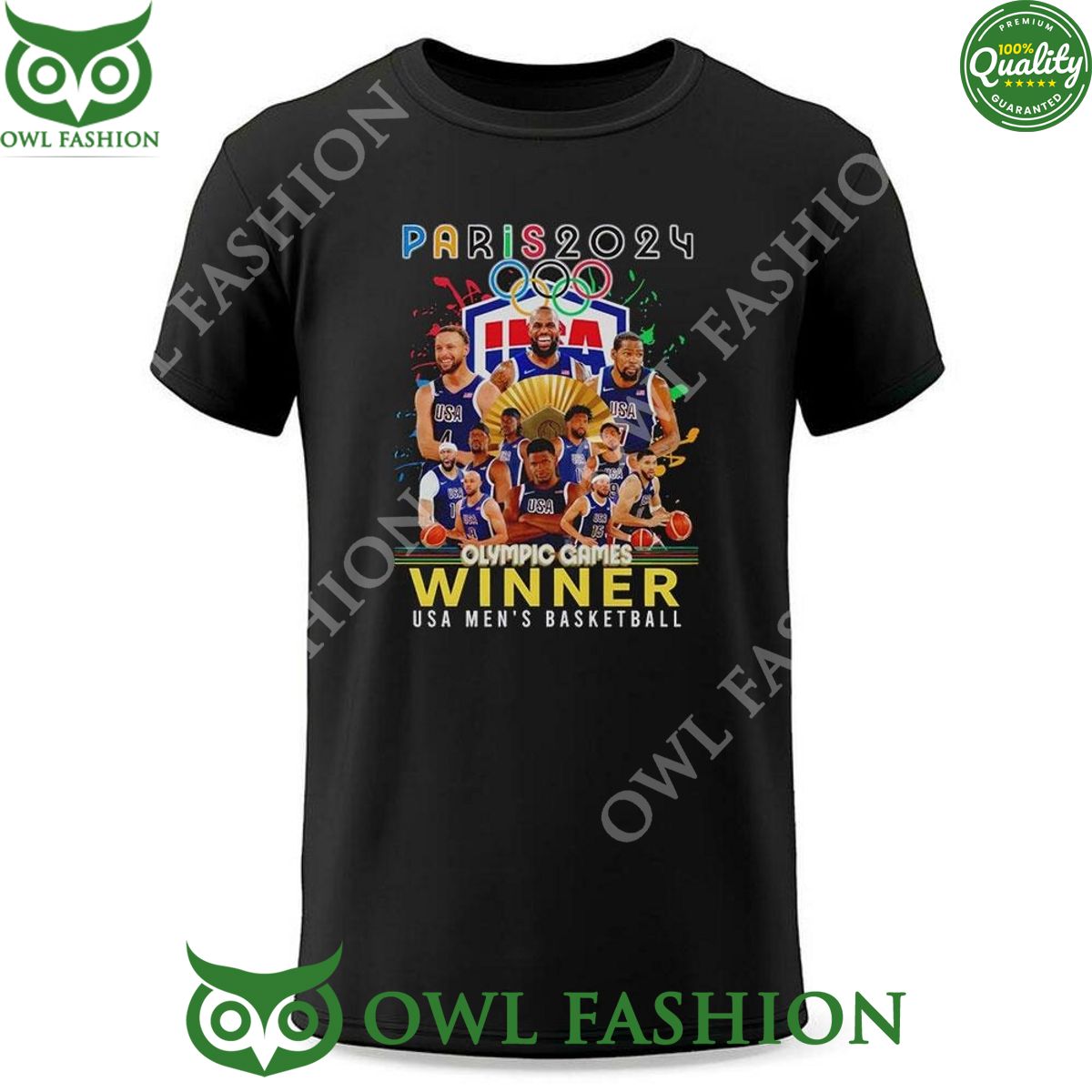 Olympic Games Winner Paris Usa 2024 Usa Mens Basketball t Shirt