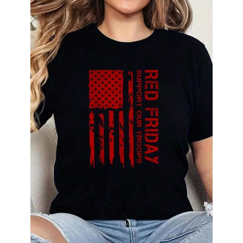 RED Friday Remember Straw hat pirates Deployed Every Friday Veterans Print T-Shirt Casual Crew Neck Short Sleeve Comfort...