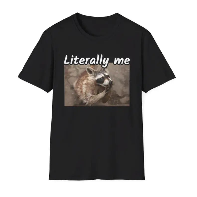 Raccoon Shirt, Literally Me Shirt, Raccoon Meme Shirt Hoodie, Sweatshirt | RetroVerseTees.com