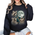 Racoons howling at the Moon Sweatshirt, Racoon meme shirt, Racoon Moon howling Shirt Hoodie | RetroVerseTees.com