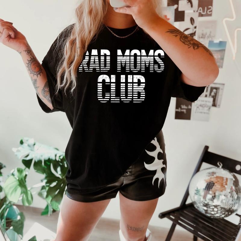 Rad Moms Club DTF Transfers - THIS IS NOT A SHIRT Hoodie, Sweatshirt | RetroVerseTees.com