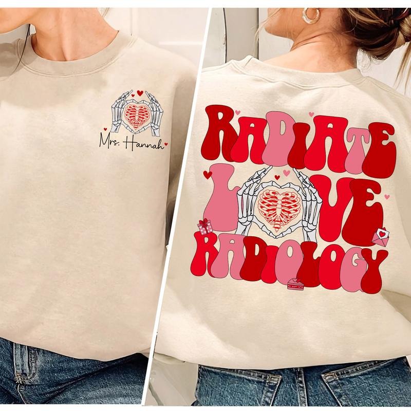 Radiate Love Radiology Shirt , Rad Tech Shirt, Radiology Shirt Best Price Hoodie, Sweatshirt | RetroVerseTees.com